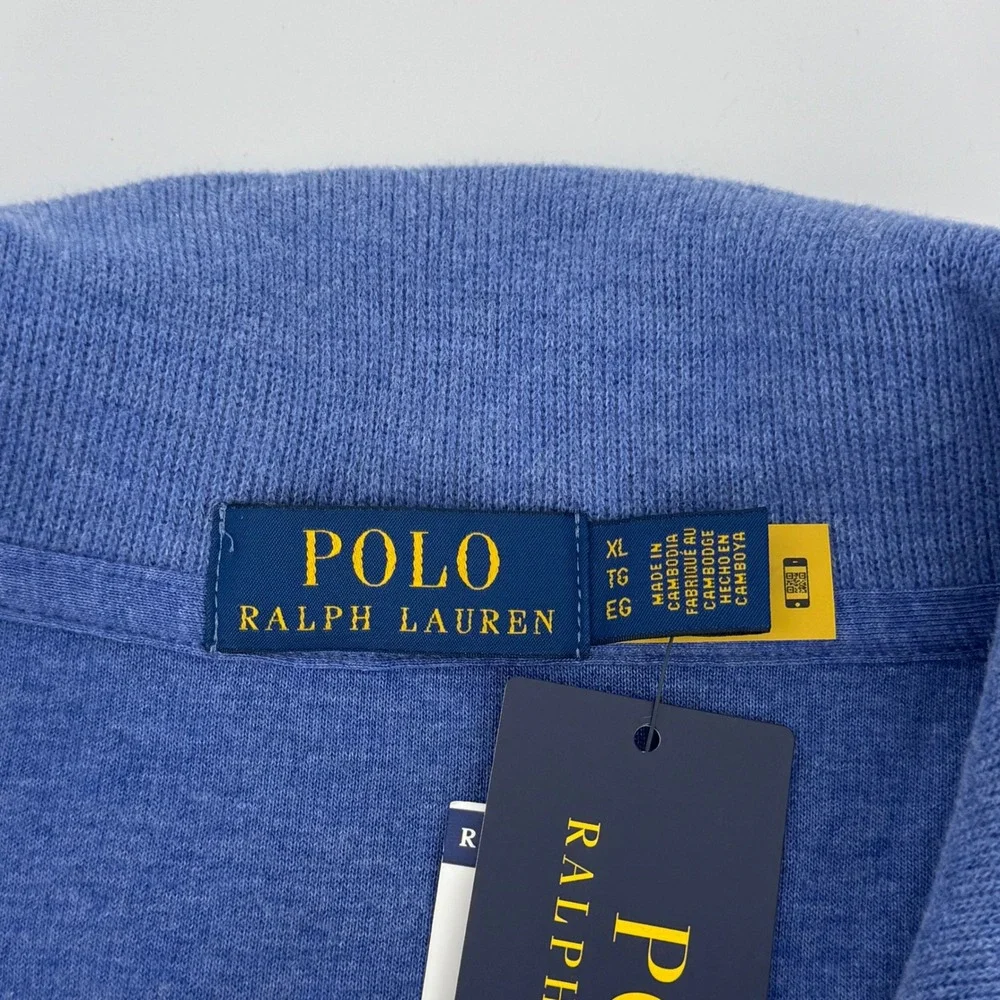 Polo Ralph Lauren Mens XL Blue Quarter-Zip Pullover Sweater NWT 710857873027